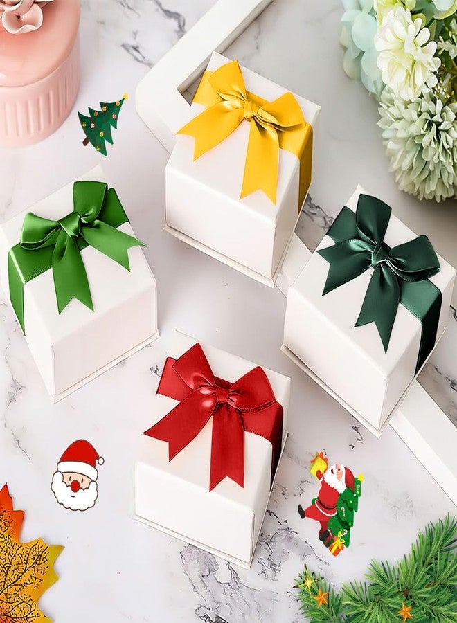 Cidenbio Christmas Ribbon for Gift Wrapping 6 Rolls 150 Yards 1 Inch Xmas Ribbon, Red Ribbon Green Ribbon White Ribbon Yellow Ribbon Satin Ribbon, Ribbons for Crafts Bow Invitation Card Party Wedding Decor - Image 4